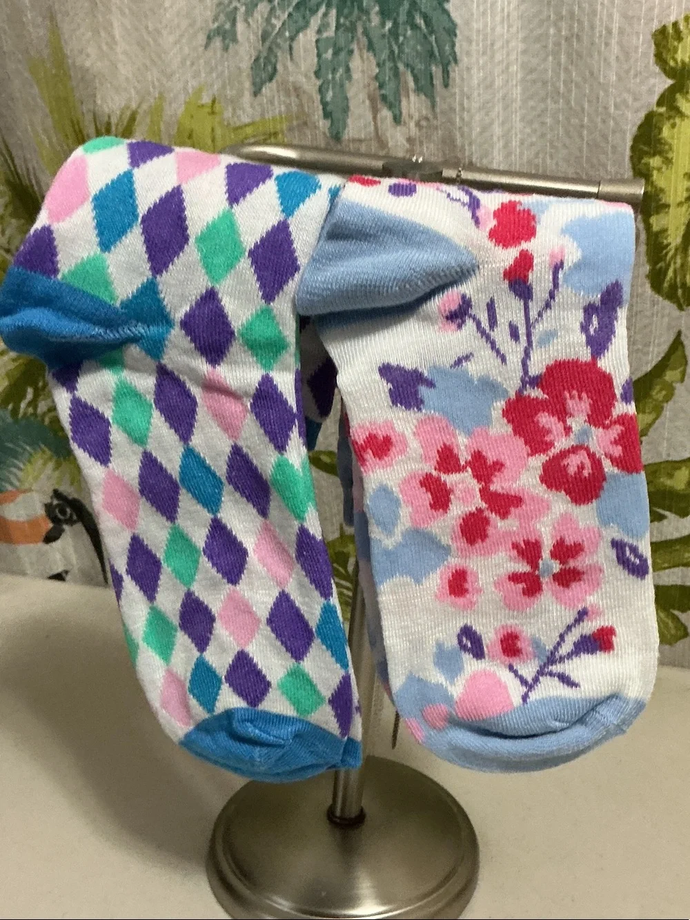 Socks colorful size 8/11 stretchy 2 pair bundle
